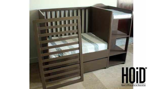 Aru Baby Cot with Multi-Purpose Changing Table – Wooden Baby Cot