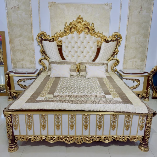 The Markhor Bed Set – Solid Wood King Size Bed with Side Tables & Dresser | Gift Furnishers Sargodha
